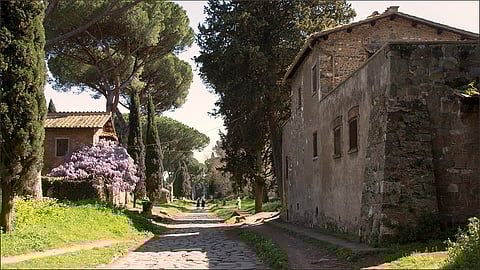 Journey along this well-preserved road, where you'll be surrounded by the remnants of ancient Roman aqueducts and villas